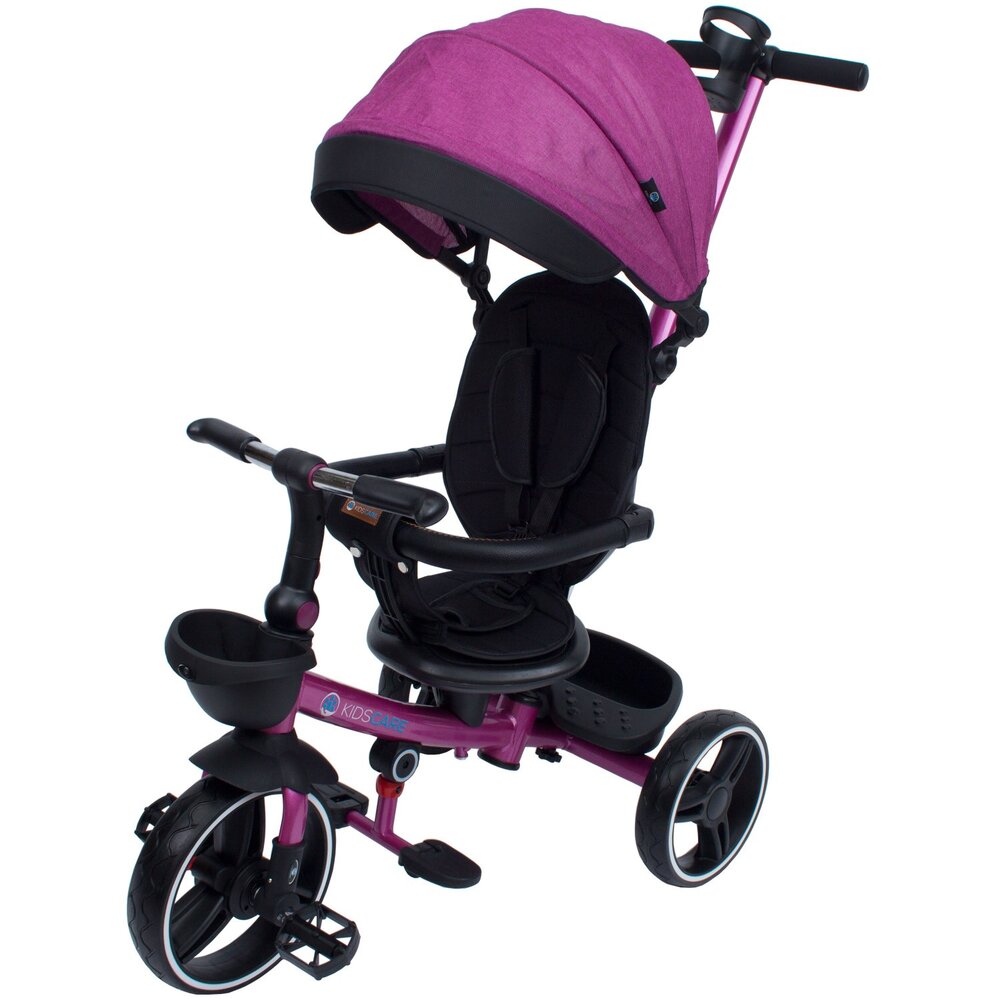 Tricicleta pliabila pentru copii Impera mov, scaun rotativ, copertina de soare, maner pentru parinti Kidscare