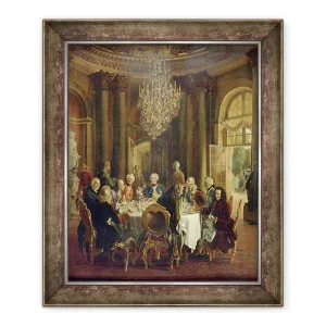 Tablou inramat - Adolph Friedrich Erdmann von Menzel - Masa de cina la Sanssouci