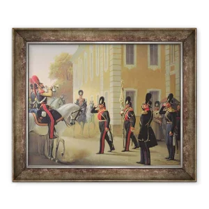 Tablou inramat - Adolph Gebens - Parada Standardului Garzilor Marelui Palat