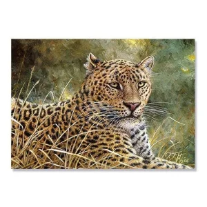 Tablou Canvas - Portretul Leopardului, Animal salbatic, Iarba