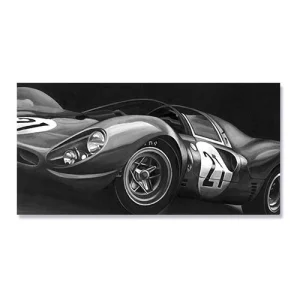 Tablou Canvas - Masina de curse II, Retro, Automobil, Alb negru
