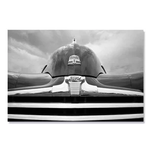 Tablou Canvas - Ford Super Deluxe, Masina, Automobil, Oldtimer, Alb negru