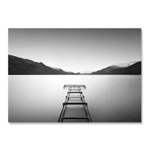 Tablou Canvas - Drumul iernii, Alb negru, Zapada