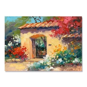 Tablou Canvas - Impresie, Poarta, Flori