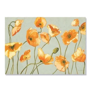 Tablou Canvas - Flori de maci, Galben