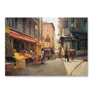Tablou Canvas - Vile franceze, Cladiri, Case, Strada