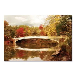 Tablou Canvas - Bow Bridge toamna, natura, copaci