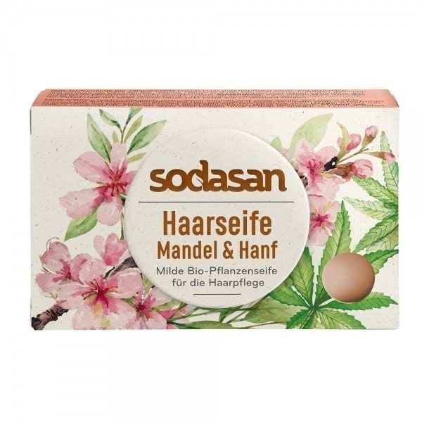 Sapun pentru par cu migdale si canepa bio 100g Sodasan