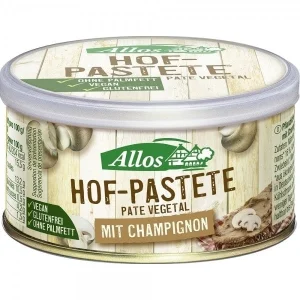 Pateu vegetal bio cu ciuperci champinion fara gluten 125g Allos