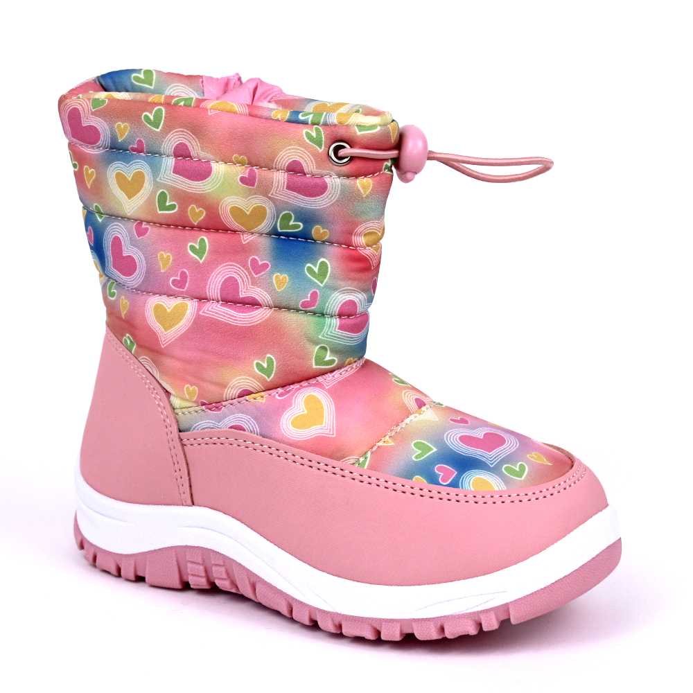 Cizme de copii, imblanite, cu modele geometrice 528-3-PINK