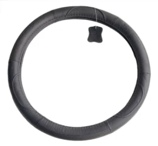 Husa volan piele neagra 37-39 cm