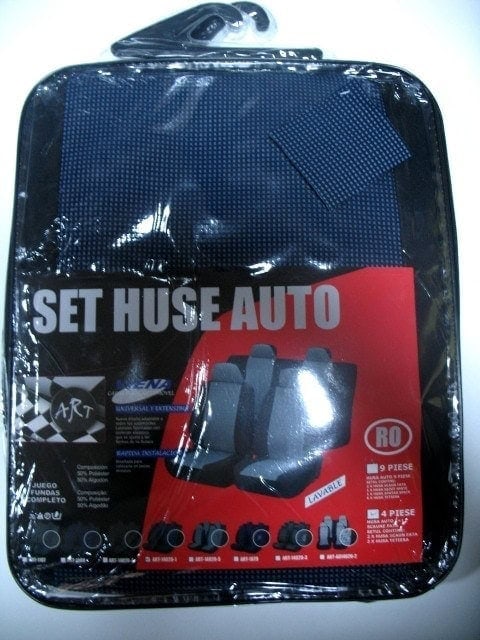 Set huse scaun "4 piese" pentru autoutilitare cu 2 locuri (2 huse scaun + 2 huse tetiere)
