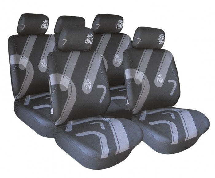 Set huse scaune auto REAL MADRID, fata si spate, 9 buc.