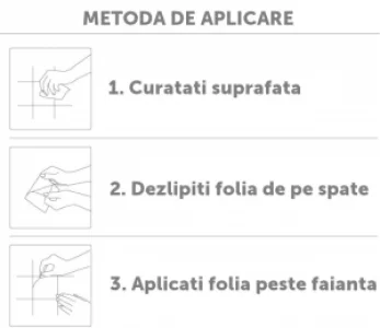 Set 100 buc. x Sticker Autocolant Faianta Decorativa "Kitchen Design" model K-FAI-55