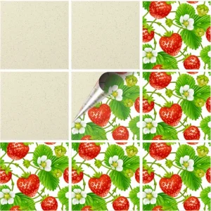 Set 100 buc. x Sticker Autocolant Faianta Decorativa "Kitchen Design" model K-FAI-41