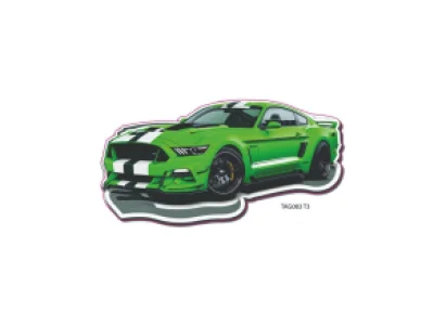 Abtibild " MASINA DE CURSE VERDE  " Cod: TAG 083/T3
