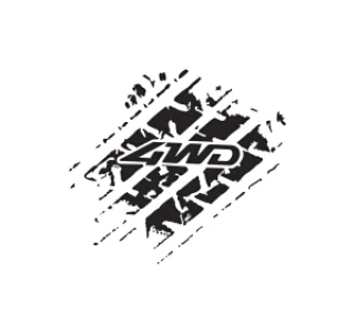 Abtibild "4WD"  diverse culori Cod: PK-3 - Negru PK-3-01