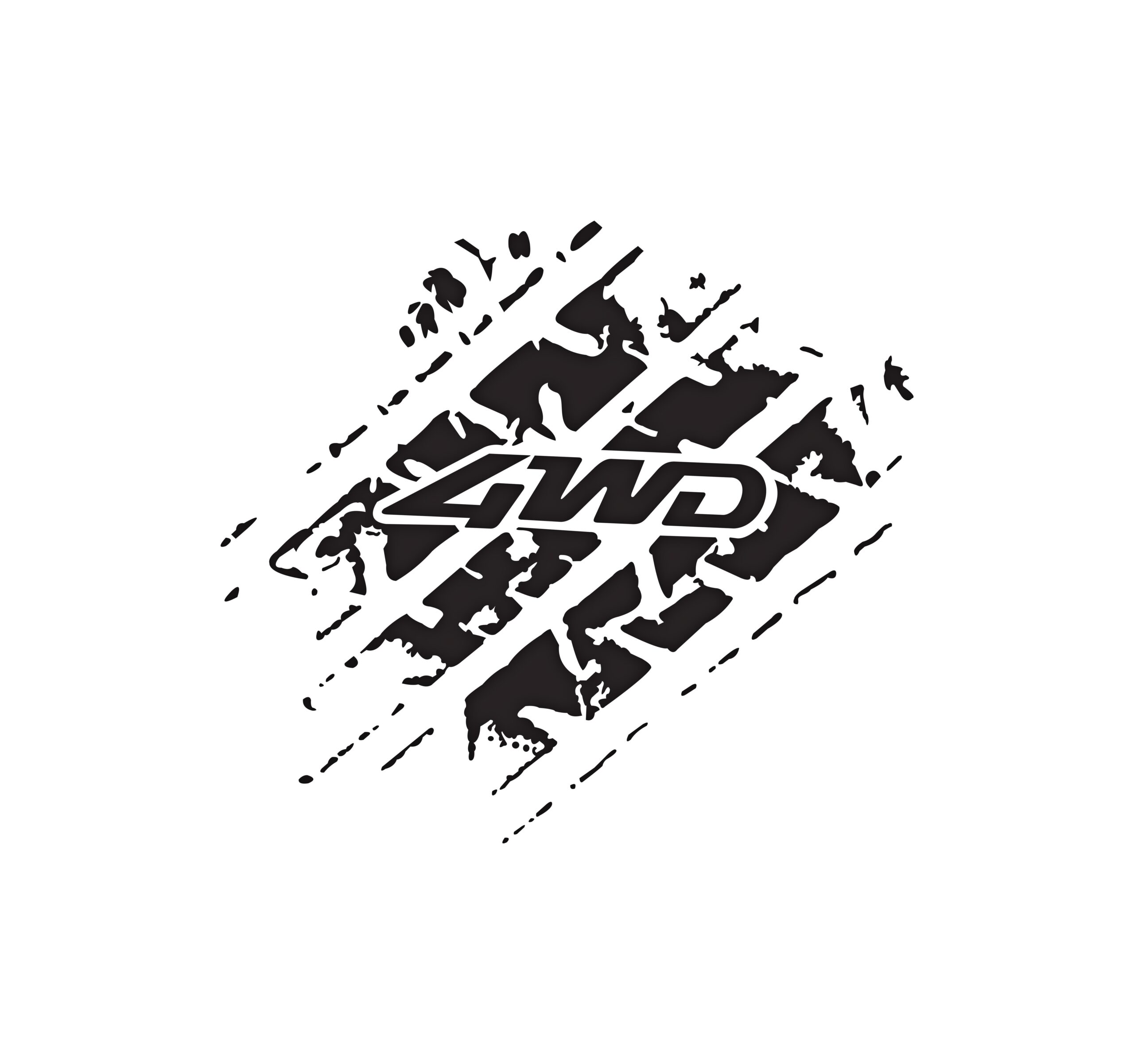 Abtibild "4WD"  diverse culori Cod: PK-3 - Negru PK-3-01