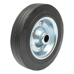 Roata de cauciuc 200X50mm cu janta metalica pentru roata de sprijin remorca prindere pe ax fi20mm BK90285