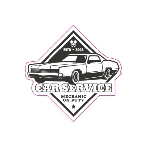 Abtibild "RETRO CAR SERVICE"  Cod:TAG 011 / T2