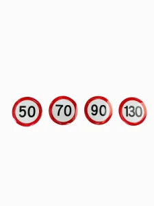 Set abtibild LIMITA VITEZA reflectorizant 50-70-90-130 ( set. 4 buc )  Cod:HUJ006
