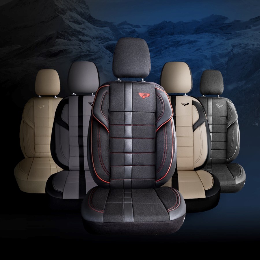 Huse scaune auto universale Premium PANDA ULUDAG Culoarea: Bej + Negru