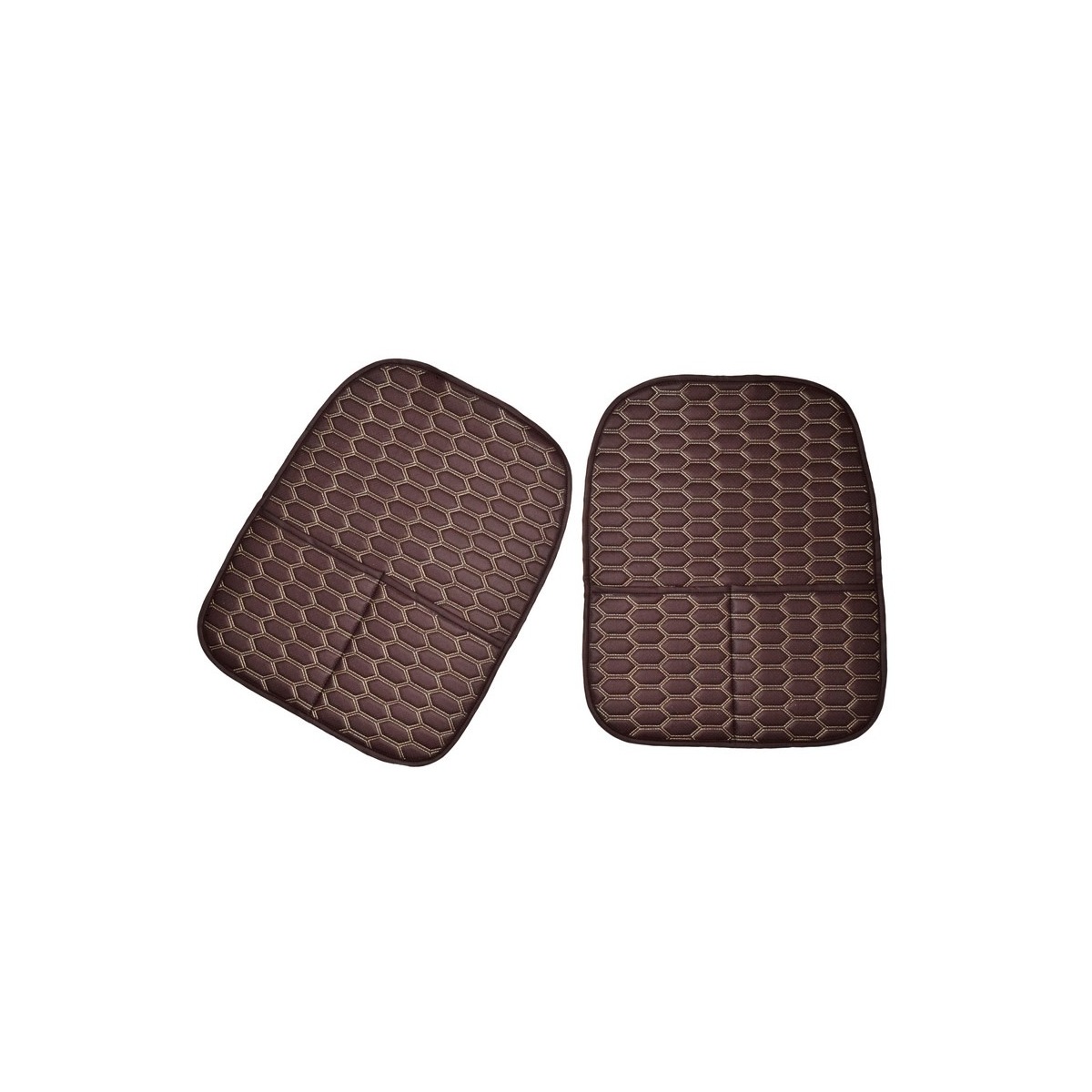 Husa protectie spate scaun organizator HEXAGON ART - Negru cusatura Rosie Y03NR