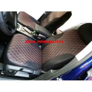 Huse scaun CAMION Mercedes Actros 2017-> 1+1 MATERIAL ROMB - Negru cusatura Rosie
