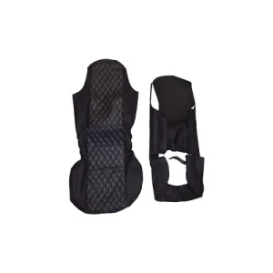 Huse scaun CAMION universale din doua piese material ROMB - Negru cusatura Rosie