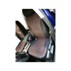 Huse auto universale 1+1 MATERIAL ROMB - Negru cusatura Rosie