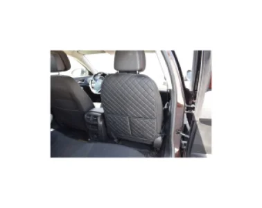 Protectie spate scaun auto imitatie piele Cod: 9070 - Negru cusatura Neagra