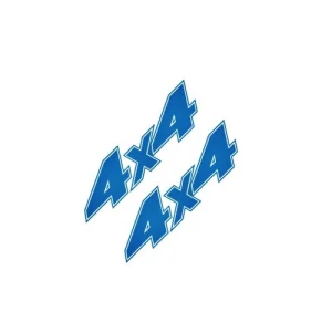 Abtibild   "4 X 4" Cod:DZ-30 - Alb reflectorizant