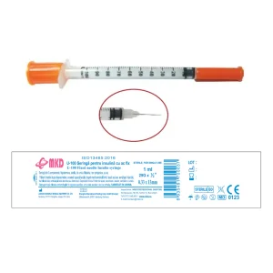 Seringi de insulina 1 ml cu ac incastrat