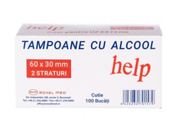 Tampoane PPSB 6 x 3cm cu alcool