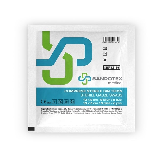 ​Comprese Sterile SANA 10x8 cm