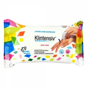 ​Servetele Dezinfectante Maini KLINTENSIV® - 70 bucati
