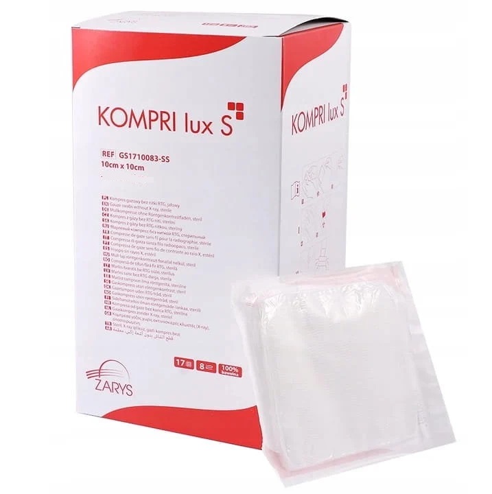 Comprese sterile tifon Kompri Lux S, 10cmX10cm - 5 buc/plic Calitate Superioara