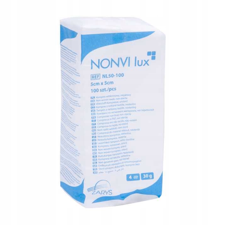 Comprese nesterile netesut 5x5cm NONVI lux, 40 Grame -100 buc