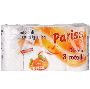Hartie igienica Pariss 8 role 3 straturi 110 foi Piersica