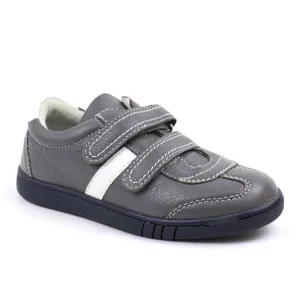 Pantofi casual ,unisex , pentru copii , din piele naturala 3229-GRI/GRI