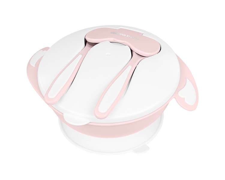 Castron cu ventuza multifunctional 4in1, Pink