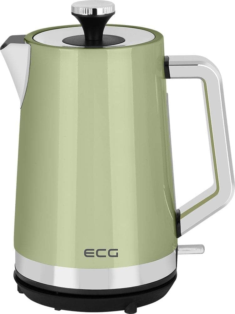 Fierbator electric ECG RK 1766 Vintage Olive, 2200 W, 1.7 litri, otel inoxidabil, verde olive