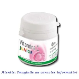 Vitamina C Junior cu Aroma de Zmeura 20 comprimate Pro Natura