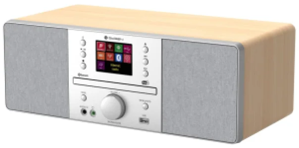 Internet radio GoGEN IR 267 BTDAB, 2x10W, DAB+/FM, CD, LCD, Bluetooth, Spotify Connect, argintiu/maro