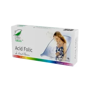 Acid Folic 5 mg  30 capsule Pro Natura