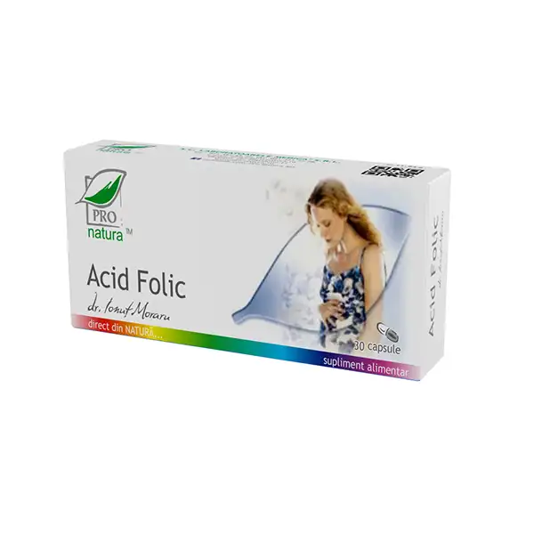 Acid Folic 5 mg  30 capsule Pro Natura