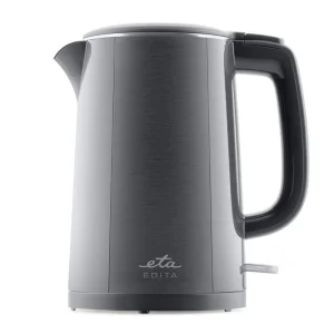 Fierbator electric ETA Edita 8595 90020, 1.5 litri, 2200W, otel inoxidabil, pereti dubli, gri