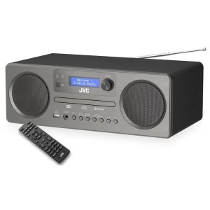 Sistem audio JVC ALL-IN-ONE RD-E861B-DAB, Tuner Digital Dab+/FM, 10 W RMS, Unitate CD, USB, Bluetooth 5.0, negru/gri