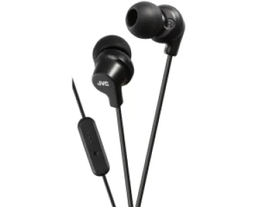 Casti JVC HA-FR15-B-EF, Cu fir, In-Ear, Microfon, mufa in L compatibila cu iPhone, Negru