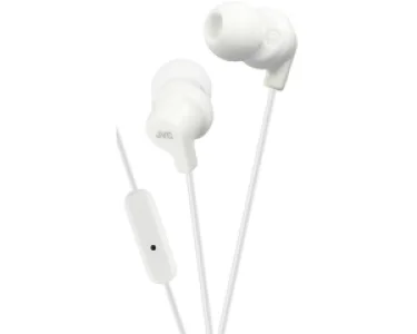 Casti JVC HA-FR15-W-EF, Cu fir, In-Ear, Microfon, mufa in L compatibila cu iPhone, Alb